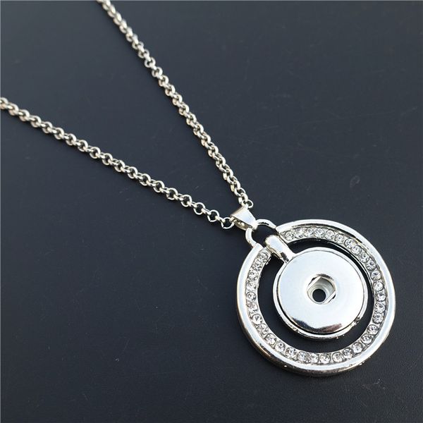 fashion metal crystal rhinestone removable double circles 18mm snap buttons necklace christmas gift, Silver
fashion metal crystal rhinestone removable double circles 18mm snap buttons necklace christmas gift, Silver