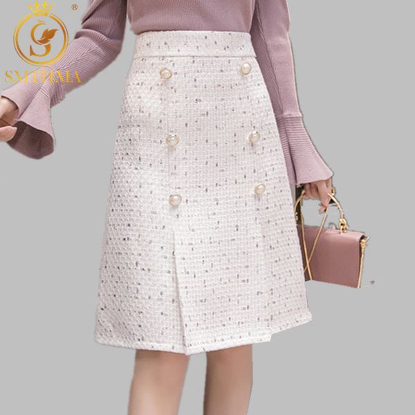 hma 2019 new autumn and winter tweed women's skirt elegant office double breasted vintage package hip skirt female, Black;gray
hma 2019 new autumn and winter tweed women's skirt elegant office double breasted vintage package hip skirt female, Black;gray