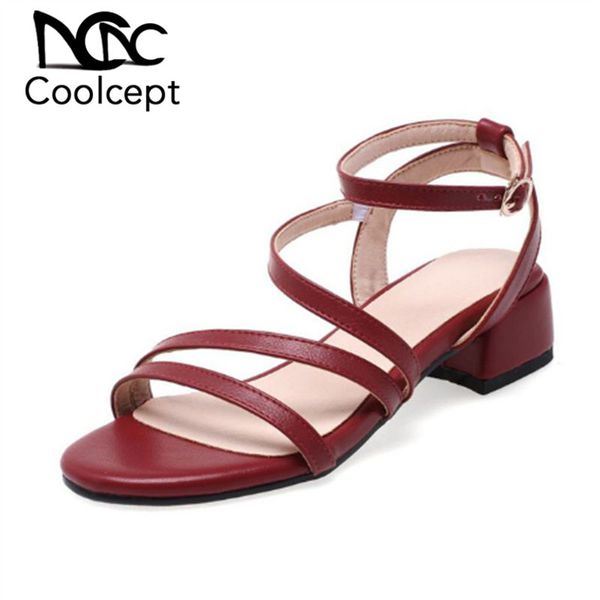 coolcept simple women ankle buckle sandals solid color mid heels shoes women daily summer vacation footwear size 32-44, Black
coolcept simple women ankle buckle sandals solid color mid heels shoes women daily summer vacation footwear size 32-44, Black