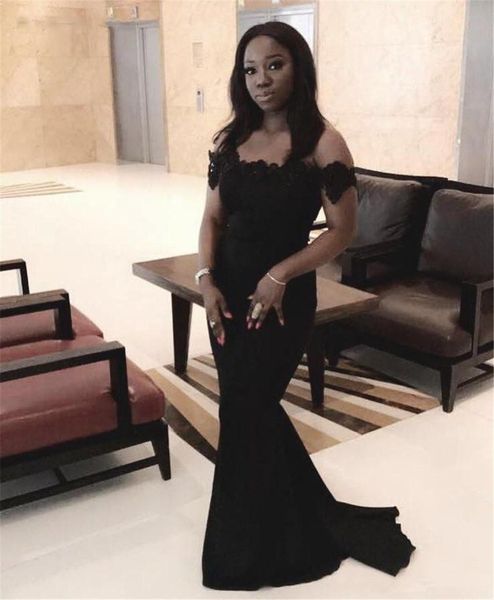 mermaid black long prom dresses 2019 off the shoulder appliques elastic satin simple evening gowns formal party dress, Black;red
mermaid black long prom dresses 2019 off the shoulder appliques elastic satin simple evening gowns formal party dress, Black;red