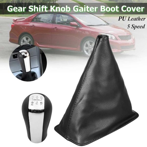 5 speed car leather gear shift knob stick with dust boot cover black carbon for corolla 1998 - 2009 accessories styling
5 speed car leather gear shift knob stick with dust boot cover black carbon for corolla 1998 - 2009 accessories styling