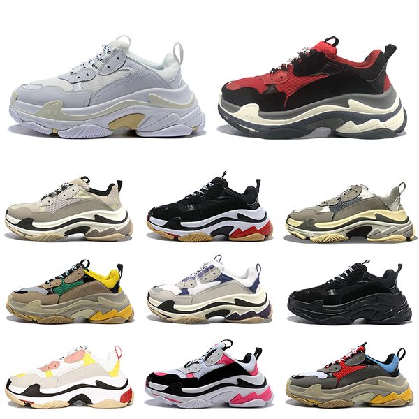 triple s men women 17fw low old dad casual shoes black white platform chaussures mens trainers sports sneaker size 5.5-12
triple s men women 17fw low old dad casual shoes black white platform chaussures mens trainers sports sneaker size 5.5-12