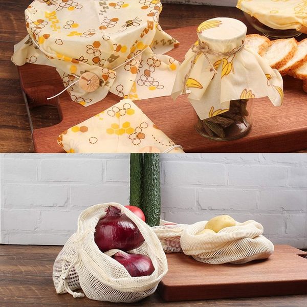 reusable beeswax wrap food storage + reusable produce bag 8 pack eco-friendly, sustainable sandwich wrap zero waste food cover, kitchen stor
reusable beeswax wrap food storage + reusable produce bag 8 pack eco-friendly, sustainable sandwich wrap zero waste food cover, kitchen stor