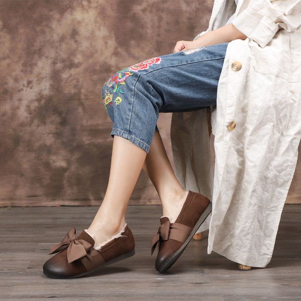 genuine leather soft bottom women's shoes2019 winter new fur flat shoes big bow cotton women's warm plus velvet loafers, Black
genuine leather soft bottom women's shoes2019 winter new fur flat shoes big bow cotton women's warm plus velvet loafers, Black
