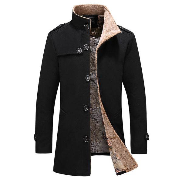 2019 new men's autumn and winter plus velvet thick coat / medium long section warm trench coat asian size m-5xl, Black
2019 new men's autumn and winter plus velvet thick coat / medium long section warm trench coat asian size m-5xl, Black