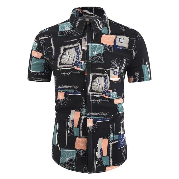 men's casual loose shirt casual brand lapel 2020 short sleeve breathable beach hawaiian shirts men streetwear vacation chemise, White;black
men's casual loose shirt casual brand lapel 2020 short sleeve breathable beach hawaiian shirts men streetwear vacation chemise, White;black