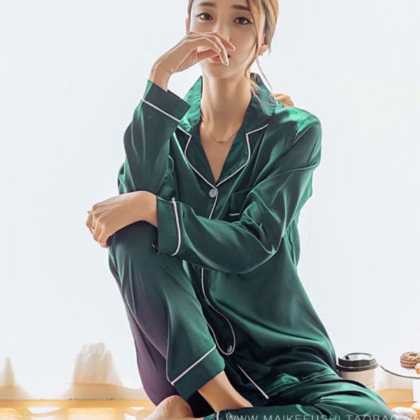 women autumn casual ladies nightwear homewear pajamas set solid long sleeve sleepwear, Blue;gray
women autumn casual ladies nightwear homewear pajamas set solid long sleeve sleepwear, Blue;gray