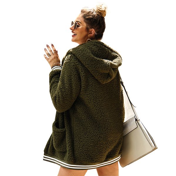 faux fur long women thick coats streetwear autumn winter clothes hooded pockets female plush fluffy outwear casual outwear, Black
faux fur long women thick coats streetwear autumn winter clothes hooded pockets female plush fluffy outwear casual outwear, Black