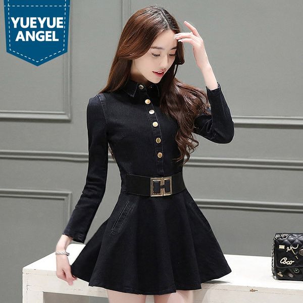 casual dresses autumn women long sleeve mini dress belted high waist slim fit ladies short stretchy elegant shirt, Black;gray
casual dresses autumn women long sleeve mini dress belted high waist slim fit ladies short stretchy elegant shirt, Black;gray