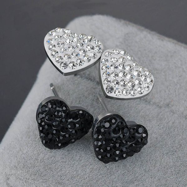 fashion jewelry new stud earrings stainless steel women earrings silver-plated zircon love heart black women's stud, Golden;silver
fashion jewelry new stud earrings stainless steel women earrings silver-plated zircon love heart black women's stud, Golden;silver