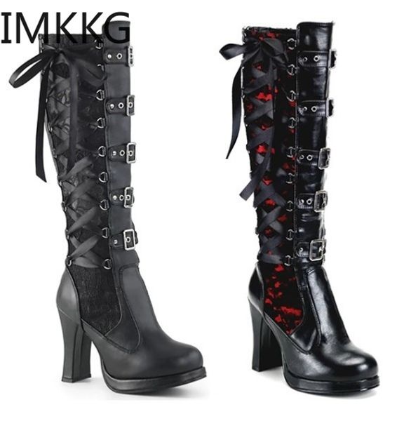 женская cosplay high boots winter long tube leather knight загрузочный punk gothic классический черный высокой пятки гольфы, Black
женская cosplay high boots winter long tube leather knight загрузочный punk gothic классический черный высокой пятки гольфы, Black