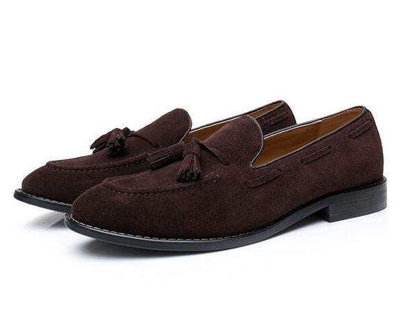2019 men fashion loafer genuine suede leather dress shoes with tassel slip on wedding party men's moccasin 1nx25, Black
2019 men fashion loafer genuine suede leather dress shoes with tassel slip on wedding party men's moccasin 1nx25, Black