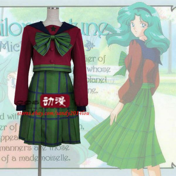 sailor moon kaiou michiru tomoe ru neptune school uniform cosplay costume, Black;red
sailor moon kaiou michiru tomoe ru neptune school uniform cosplay costume, Black;red