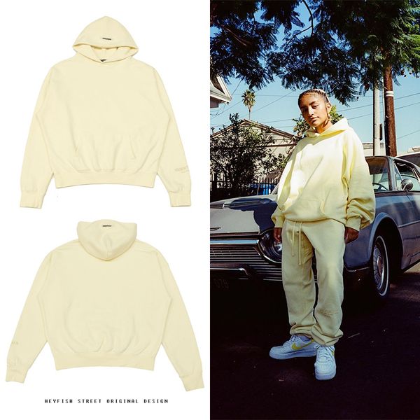 fear of god essentials double-line sweater limited color lemon yellow fog hooded sweater couple, Red
fear of god essentials double-line sweater limited color lemon yellow fog hooded sweater couple, Red