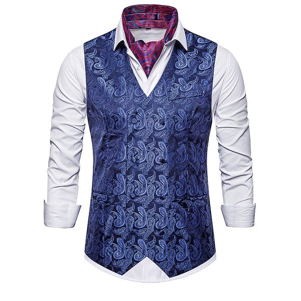 steampunk suit vest men shiny bronzing paisley flower chaleco hombre slim fit sleeveless wedding tuxedo dress vest waistcoat men, Black;white 
steampunk suit vest men shiny bronzing paisley flower chaleco hombre slim fit sleeveless wedding tuxedo dress vest waistcoat men, Black;white