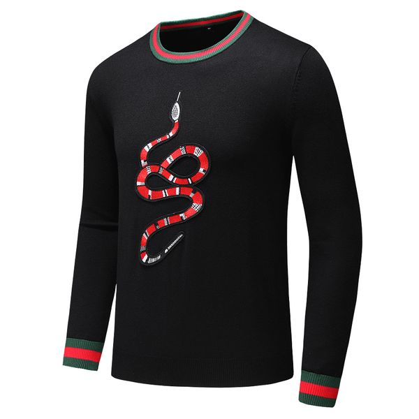new logistics fashion men sweater luxury long sleeve sweater medusa european and american trends snake embroidery sweater, White;black
new logistics fashion men sweater luxury long sleeve sweater medusa european and american trends snake embroidery sweater, White;black