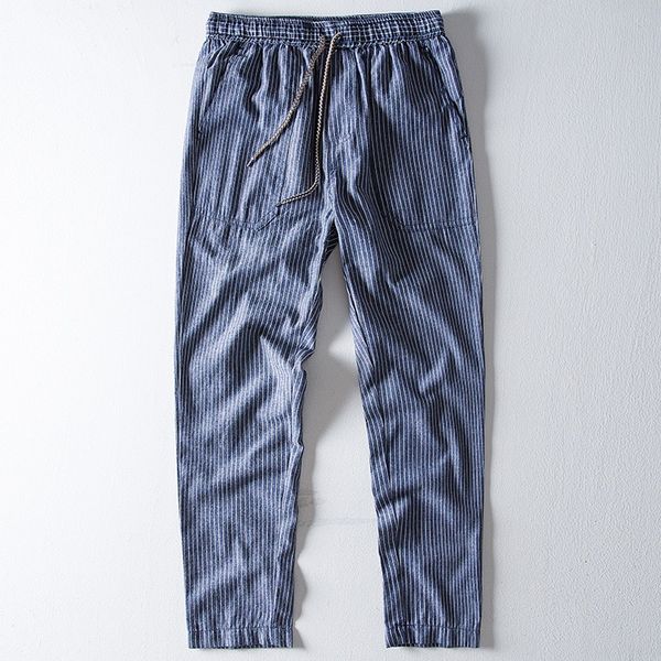men's pants fashion simple men casual ethnic style striped cotton linen long trousers pantalones hombre solid color, Black
men's pants fashion simple men casual ethnic style striped cotton linen long trousers pantalones hombre solid color, Black