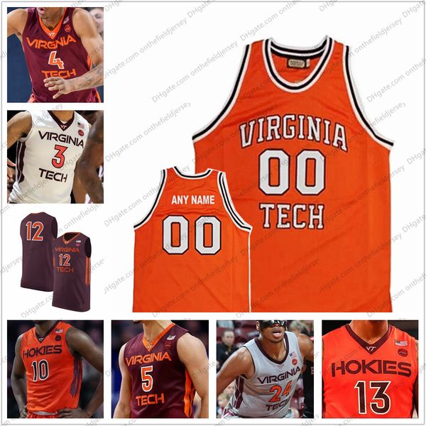 custom virginia tech hokies basketball jersey any name number #30 dell curry 24 kerry blackshear jr. 5 justin robinson retro orange s-4xl, Black
custom virginia tech hokies basketball jersey any name number #30 dell curry 24 kerry blackshear jr. 5 justin robinson retro orange s-4xl, Black