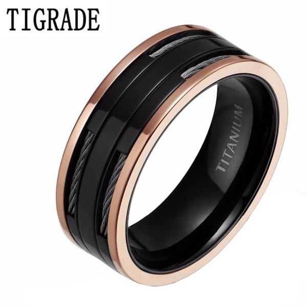 8mm black rose gold titanium carbide ring stainless steel cables design men wedding rings engagement band male bagues anelli, Golden;silver
8mm black rose gold titanium carbide ring stainless steel cables design men wedding rings engagement band male bagues anelli, Golden;silver