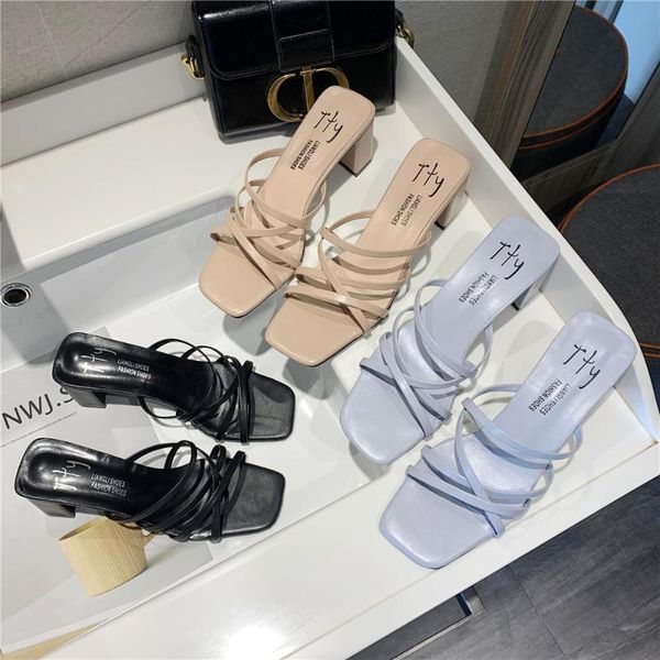 weibate women summer outdoor sandal high square heel flip flop ladies women slipper elegant narrow band slides, Black
weibate women summer outdoor sandal high square heel flip flop ladies women slipper elegant narrow band slides, Black