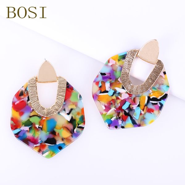 2019 new polygonal colorful acrylic resin dangle earring for women boho design geometry metal shape statement earring za jewelry, Silver
2019 new polygonal colorful acrylic resin dangle earring for women boho design geometry metal shape statement earring za jewelry, Silver