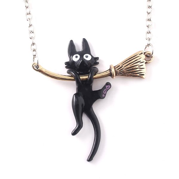miyazaki hayao kiki's delivery service black cat pendants necklace enamel fashion choker necklace jewelry accessories, Silver
miyazaki hayao kiki's delivery service black cat pendants necklace enamel fashion choker necklace jewelry accessories, Silver