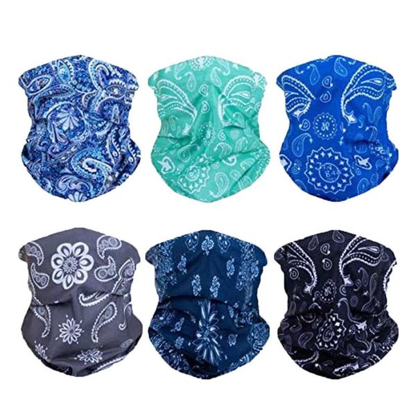 bandanas 6 pack outdoor headband scarf neck windproof sun protection neck wrist wrap band magic head square scarf, Black 
bandanas 6 pack outdoor headband scarf neck windproof sun protection neck wrist wrap band magic head square scarf, Black