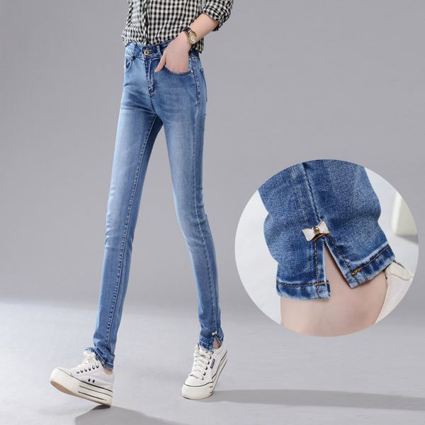 2019 autumn clothing korean-style women's jeans elastic skinny pants cowboy trousers wholesale factory agent on behalf, Blue
2019 autumn clothing korean-style women's jeans elastic skinny pants cowboy trousers wholesale factory agent on behalf, Blue