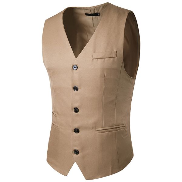 customized new single-breasted slim solid color men's vest men's business office formal suit vest wedding groom vest, Black
customized new single-breasted slim solid color men's vest men's business office formal suit vest wedding groom vest, Black