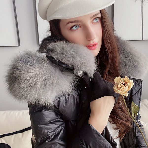 dabuwawa long women down jacket warm fur collar hooded female winter padded coat zippers ladies outerwear jackets dn1ddw034, Black
dabuwawa long women down jacket warm fur collar hooded female winter padded coat zippers ladies outerwear jackets dn1ddw034, Black