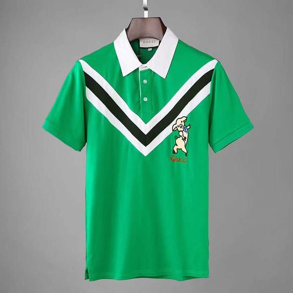 2019 summer new rivets tiger head embellished business casual trend slim polo shirt short-sleeved t-shirt, White;black
2019 summer new rivets tiger head embellished business casual trend slim polo shirt short-sleeved t-shirt, White;black