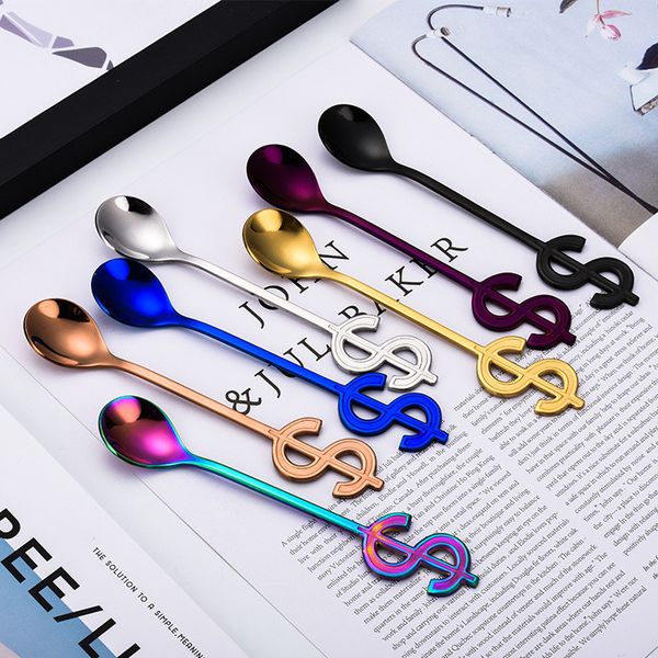 colored little spoon coffee dessert honey spoon unique dollar sign stainless steel 304 spoon for kid
colored little spoon coffee dessert honey spoon unique dollar sign stainless steel 304 spoon for kid