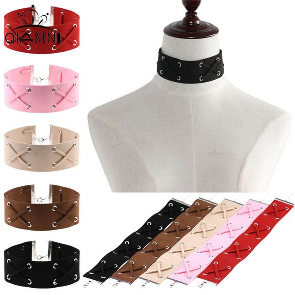 qiming velvet women choker necklace x lace up harajuku gothic night club accessories girls birthday party gift dropshipping, Golden;silver
qiming velvet women choker necklace x lace up harajuku gothic night club accessories girls birthday party gift dropshipping, Golden;silver