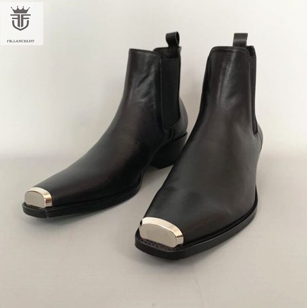 fr.lancelot fashion black genuine leather metal decor square toe men boots ankle wyatte mujer men shoes size 45 46
fr.lancelot fashion black genuine leather metal decor square toe men boots ankle wyatte mujer men shoes size 45 46