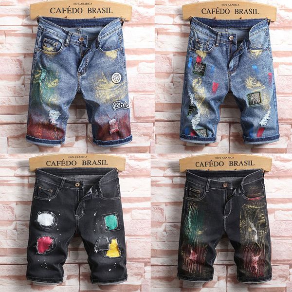 2019 summer new men jeans shorts,blue black color fashion designer short ripped jeans for men denim shorts knee length
2019 summer new men jeans shorts,blue black color fashion designer short ripped jeans for men denim shorts knee length
