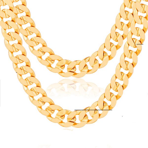 mens necklace flat chain 18k yellow gold filled solid fashion jewelry 600mm long classic male curb chain gift 10mm wide, Silver
mens necklace flat chain 18k yellow gold filled solid fashion jewelry 600mm long classic male curb chain gift 10mm wide, Silver