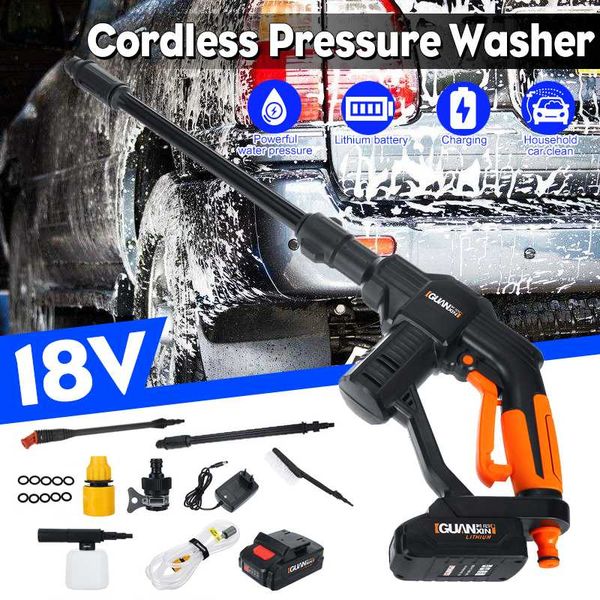 18v portable cordless car washer machine 12v high pressure electric water guns nozzle hose pump foam lance battery rechargable
18v portable cordless car washer machine 12v high pressure electric water guns nozzle hose pump foam lance battery rechargable