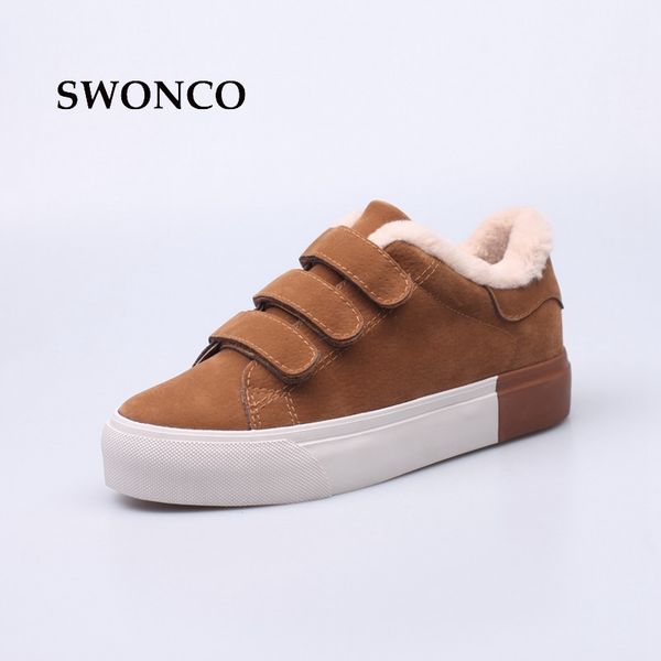 swonco women's winter sneakers fashion hook & loop warm plush flats shoes woman winter platform sneakers non-slip girl shoes, Black
swonco women's winter sneakers fashion hook & loop warm plush flats shoes woman winter platform sneakers non-slip girl shoes, Black