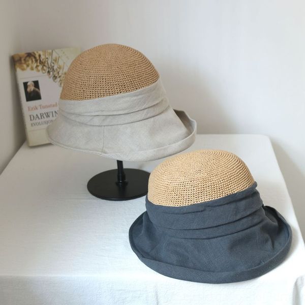 lafite hand woven straw travel holiday sunscreen straw beach hat beach sunscreen hat foldable, Blue;gray
lafite hand woven straw travel holiday sunscreen straw beach hat beach sunscreen hat foldable, Blue;gray