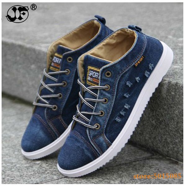british style fashion vintage denim jean canvas shoes men high-casual man ankle boots flat shoes usual school boy footwear78, Black
british style fashion vintage denim jean canvas shoes men high-casual man ankle boots flat shoes usual school boy footwear78, Black