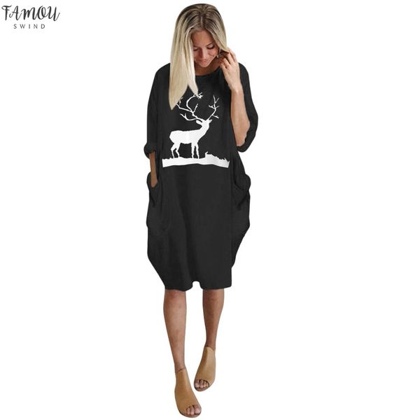 elk deer print dress womens casual loose plus size dresses 2020 autumn winter ladies o neck long pocket christmas dress, Black;gray
elk deer print dress womens casual loose plus size dresses 2020 autumn winter ladies o neck long pocket christmas dress, Black;gray