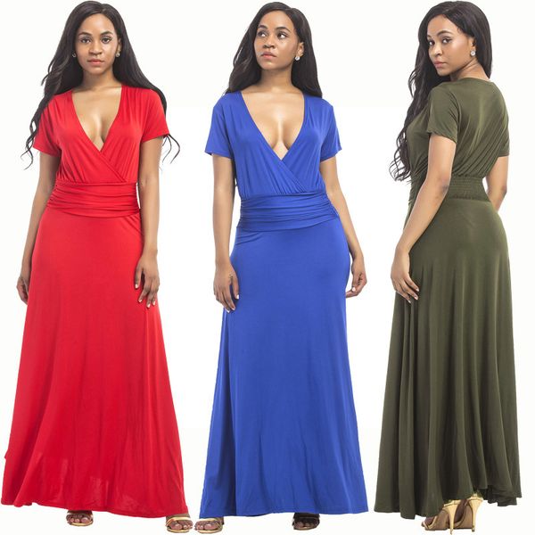 womens designer solid color banquet dress v-neck long sleeve hip split dress p2jp, Black;gray
womens designer solid color banquet dress v-neck long sleeve hip split dress p2jp, Black;gray