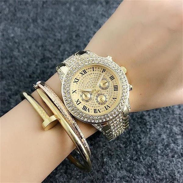 2019 Womens Fashion Quartz watches All sky stars Crystal Diamond inlay Clock dial steel belt Women's Watches Wholesale
2019 Womens Fashion Quartz watches All sky stars Crystal Diamond inlay Clock dial steel belt Women's Watches Wholesale
