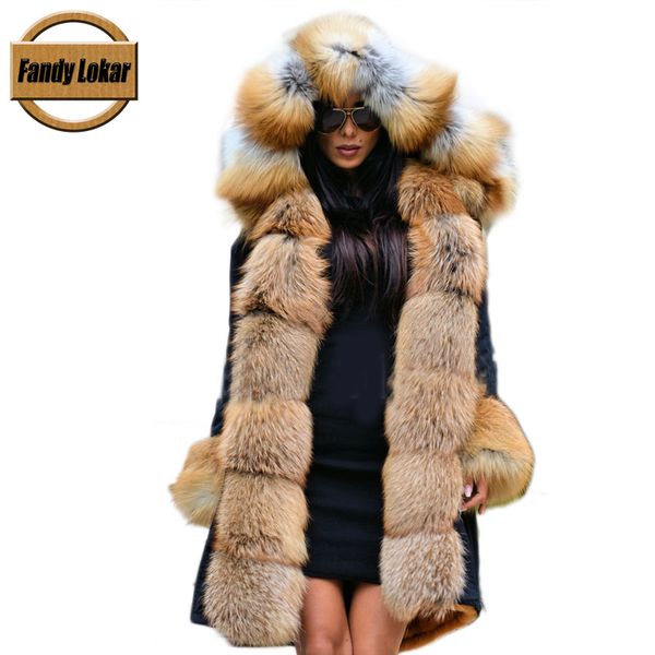 fandy lokar real fur parka women winter waterproof jacket nature fur hooded coat lining jackets female real coat, Black
fandy lokar real fur parka women winter waterproof jacket nature fur hooded coat lining jackets female real coat, Black