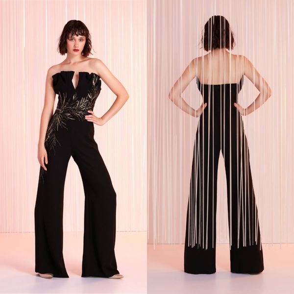 2020 tony ward black evening dresses jumpsuits pant suits strapless gold embroidery prom party gowns custom made celebrity dresses, Black;red
2020 tony ward black evening dresses jumpsuits pant suits strapless gold embroidery prom party gowns custom made celebrity dresses, Black;red