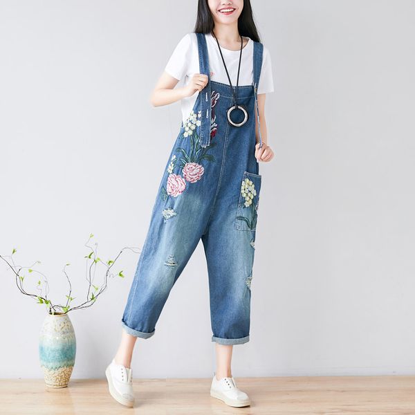 one shirt with water xiamopo jeans will code loose embroidery literature salopettes stray remember, Blue
one shirt with water xiamopo jeans will code loose embroidery literature salopettes stray remember, Blue