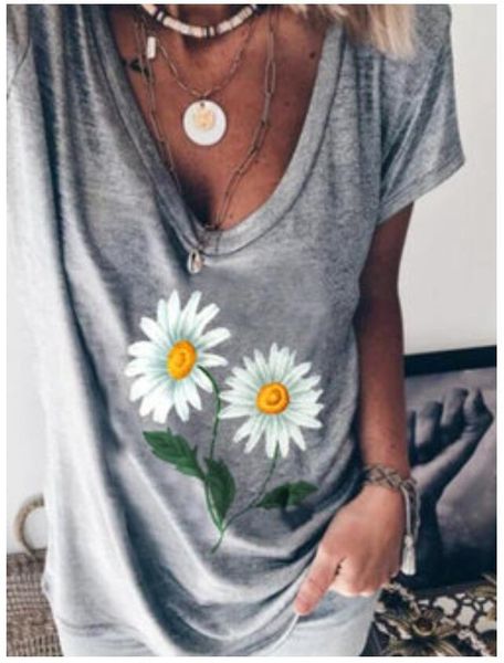 2020 women's chrysanthemum printed short-sleeved v-neck 2020 women's t-shirt chrysanthemum printed short-sleeved v-neck t-shirt, White
2020 women's chrysanthemum printed short-sleeved v-neck 2020 women's t-shirt chrysanthemum printed short-sleeved v-neck t-shirt, White