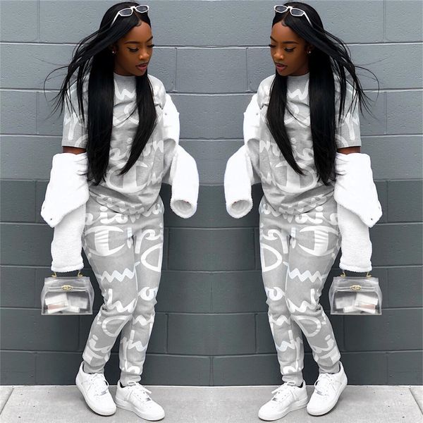 Champion brand de igner track uit women letter printed clothing et pring autumn outfit fa hion jogger et port wear xl, White
Champion brand de igner track uit women letter printed clothing et pring autumn outfit fa hion jogger et port wear xl, White