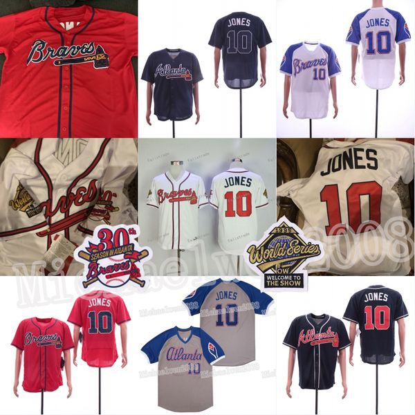 10 chipper jones atlanta 1995 1979 retro pullover white begie cream red braves jerseys double stitched in stock ing, Blue;black
10 chipper jones atlanta 1995 1979 retro pullover white begie cream red braves jerseys double stitched in stock ing, Blue;black