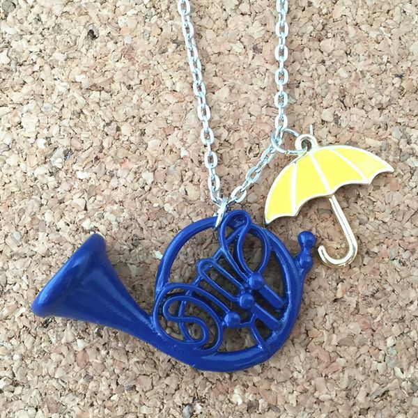 hipping 1pc a lot himym how i met your mother yellow umbrella mother blue french horn necklace unu02, Silver
hipping 1pc a lot himym how i met your mother yellow umbrella mother blue french horn necklace unu02, Silver